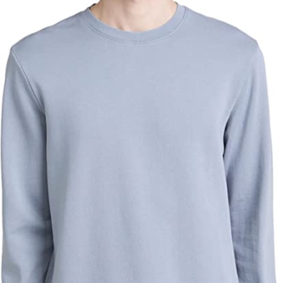 Zig Zag Rib Washed Crewneck Sweatshirt - Brand New - NEVER WORN - Powder Blue - Picture 5 of 6